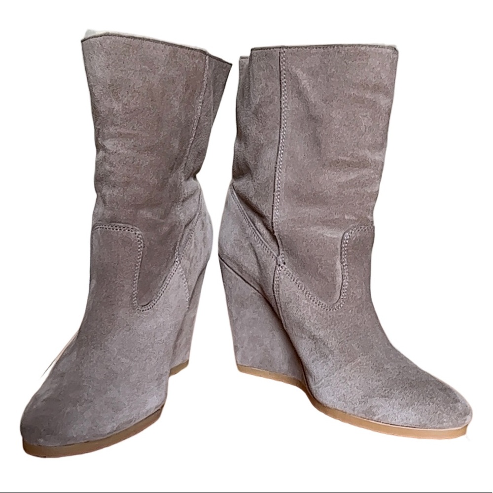 Coach “Danee” Suede Wedge Boots